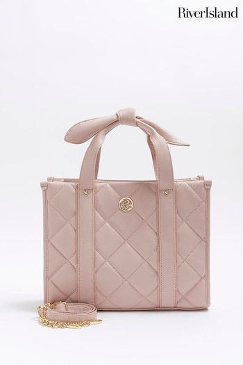 River Island Pink Girls Quilted Shopper Bag (N26208) | £25