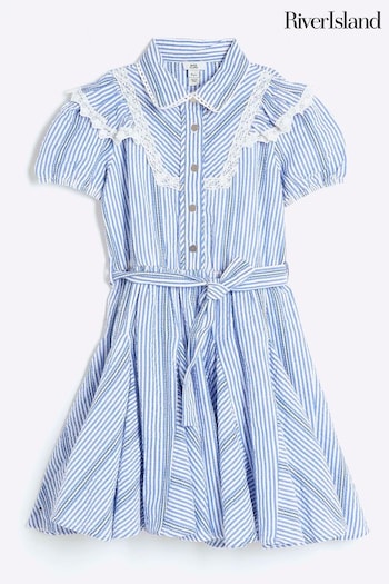 River Island Blue Girls Stripe Dress libby (N26255) | £28