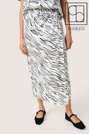 Soaked in Luxury Vinka Wrap Midrise Waist Maxi White Skirt (N26314) | £90