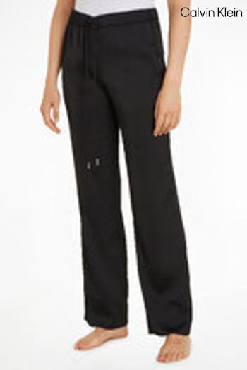 Calvin Klein Shiny Satin Black Trousers (N26342) | £160