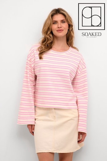 Soaked in Luxury Boxy Fit Pink Neo Long Sleeve T-Shirt (N26351) | £50