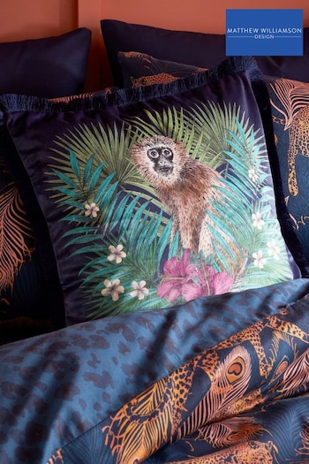 Matthew Williamson Navy Blue Monkey Cushion (N26359) | £50