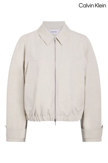 Calvin Klein Natural Linen  Relaxed Jacket (N26372) | £350