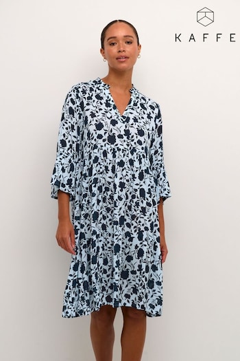 Kaffe Blue Isolde Casual Fit 3/4 Sleeve Dress (N26485) | £65