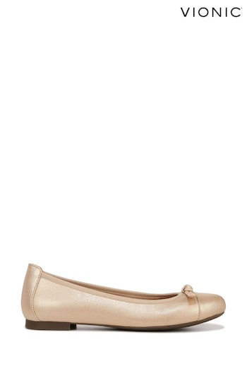 Vionic Gold Amorie Ballerina Shoes (N26590) | £110