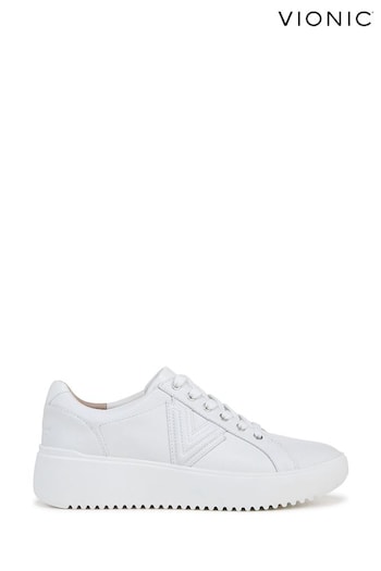 Vionic Kearny Lace Up White Trainers (N26610) | £130