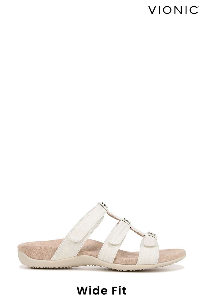 White wide width discount sandals