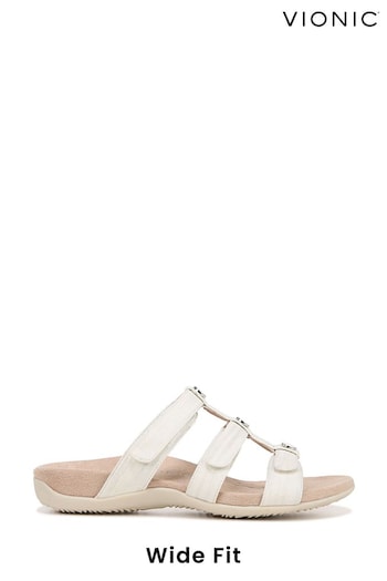 Vionic Amber Pearl Wide Fit Slide Sandals (N26620) | £85