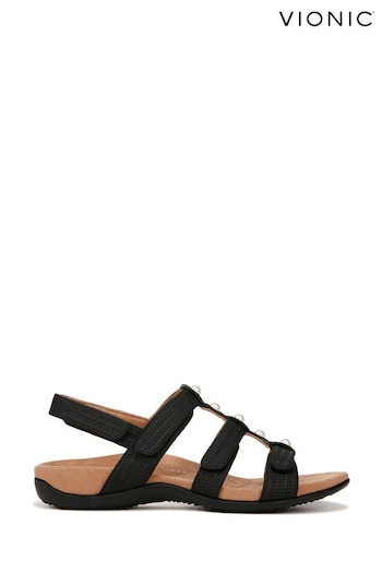 Vionic Pearl Ankle Strap Black Sandals (N26648) | £90