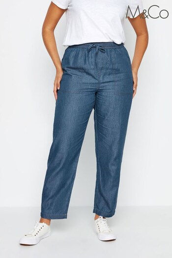 M&Co Blue Cropped Trousers Hype (N26804) | £29