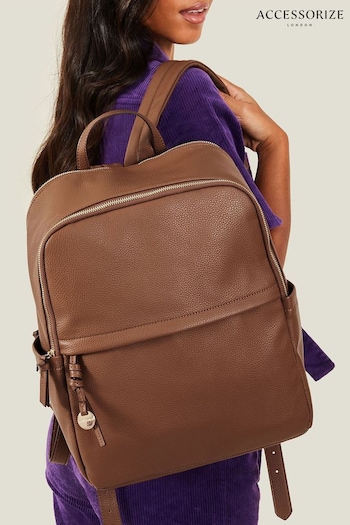 Accessorize Zip Around Brown Backpack (N26872) | £35