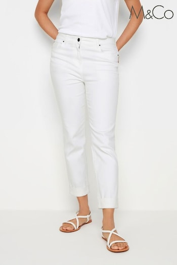 M&Co White Cigarette elasticizzato Jeans (N26877) | £34