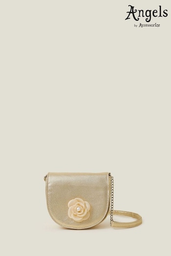 Angels By Accessorize Girls Gold Flower Bag (N26879) | £13