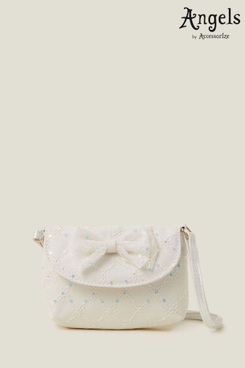 Angels By Accessorize Girls Natural Lace Bow Bag (N26880) | £13