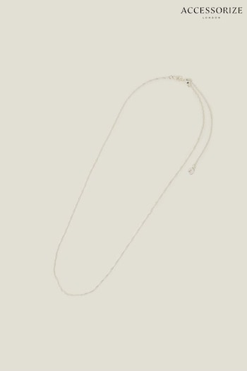 Accessorize Sterling Silver Plated Long Twist Necklace (N26883) | £17