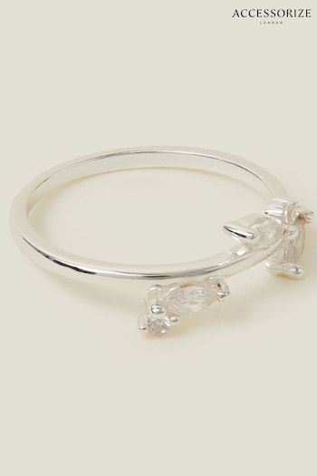 Accessorize Sterling Silver Plated Vine Ring (N26884) | £16