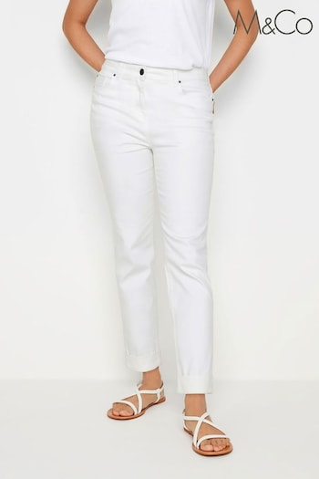 M&Co White Petite Cigerrette embro Jeans (N26924) | £34
