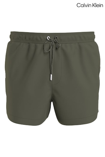 Calvin Klein Green Plain Swim Shorts short-sleeve (N27054) | £60