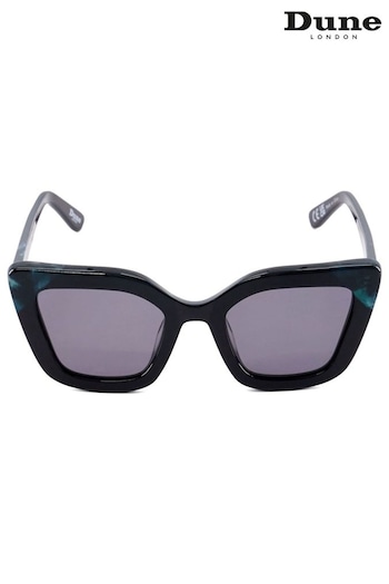 Dune London Black Golders Acetate Cat-Eye Sunglasses (N27170) | £80