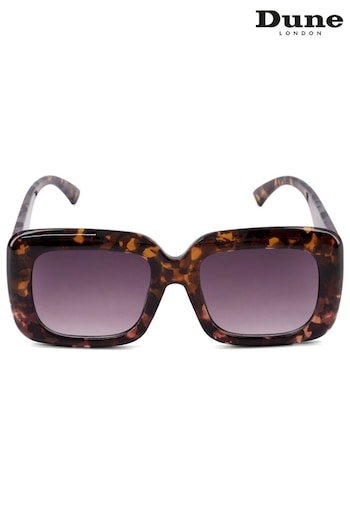 Dune London Animal Gigi Colourblock Square Sunglasses (N27183) | £50
