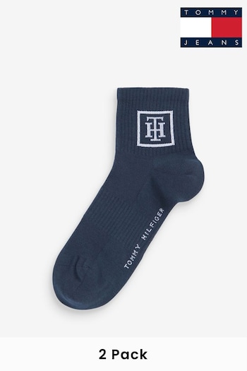Tommy Hilfiger Men Blue Quarter Sock 2 Pack (N27189) | £12