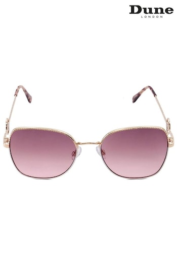 Dune London Gold Gilded Twisted Metal Frame Sunglasses Clyde (N27196) | £45