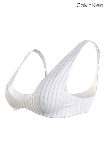 Calvin Klein Triangle White Bikini Bottoms (N27199) | £60