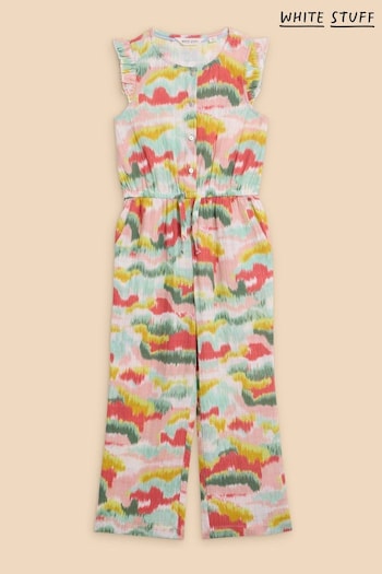White Stuff Pink Tie Dye Printed Jumpsuit (N27231) | £25