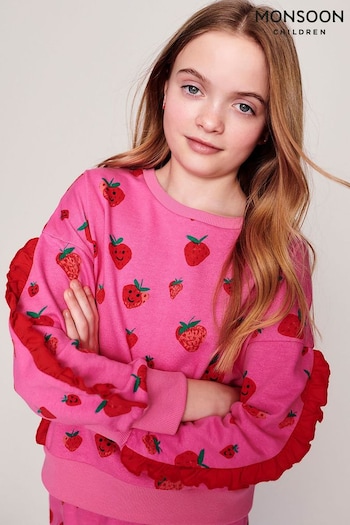 Monsoon Pink	 Sally Strawberry Sweatshirt (N27348) | £23 - £27