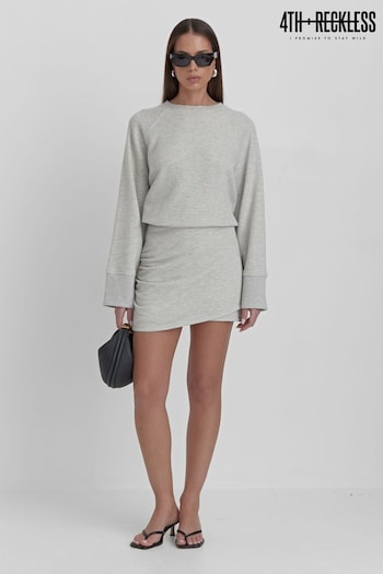 4th & Reckless Grey Oversized Catherine Sweatshirt (N27355) | £35