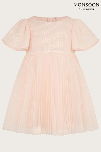 Monsoon Baby Pink Florence Sequin Dress (N27413) | £45 - £50