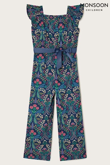 Monsoon Blue Floral Printed Jumpsuit (N27417) | £25 - £29