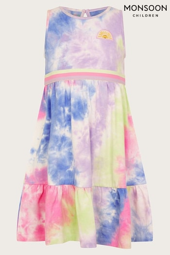 Monsoon Purple Tie Dye Print Dress (N27448) | £23 - £28