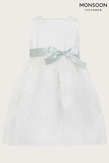 Monsoon Baby Natural Camelia Lace Rose Dress (N27454) | £53 - £58