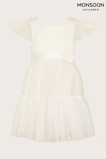 Monsoon Natural Baby Catrina Scuba Dress (N27463) | £30 - £35