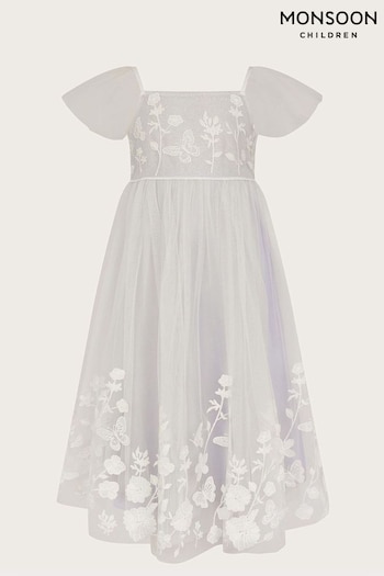 Monsoon Blue Essie Embroidered Swing Dress (N27495) | £55 - £65