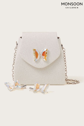 Monsoon Natural Jewel Butterfly ANCHOR Bag and Hair Clips Set (N27497) | £20