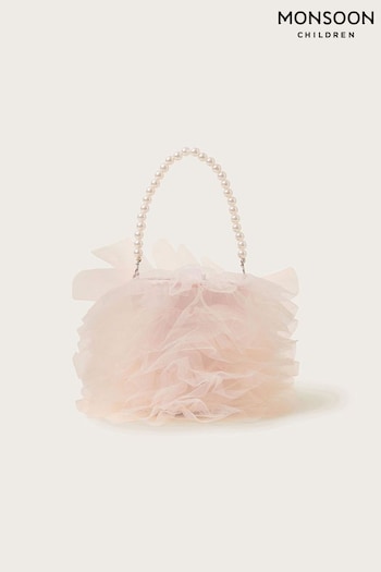 Monsoon Pink Ruffle Basket Bag (N27549) | £15