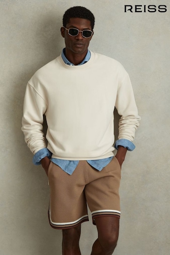 Reiss Camel Multi Jack Knitted Elasticated Waist Vuitton Shorts (N27563) | £110