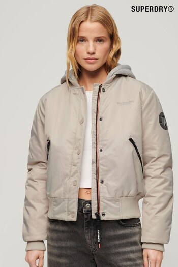 Superdry Nude Hooded Bomber Jacket (N27767) | £95