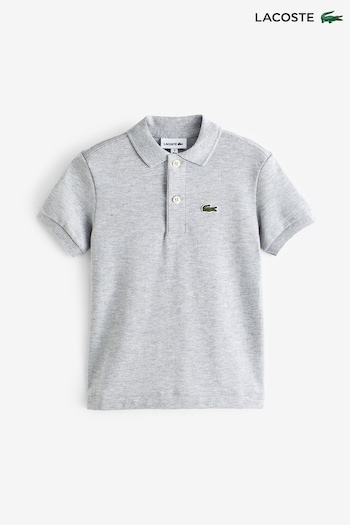 Lacoste patch Kids Grey Classic Polo Shirt (N27807) | £50 - £55
