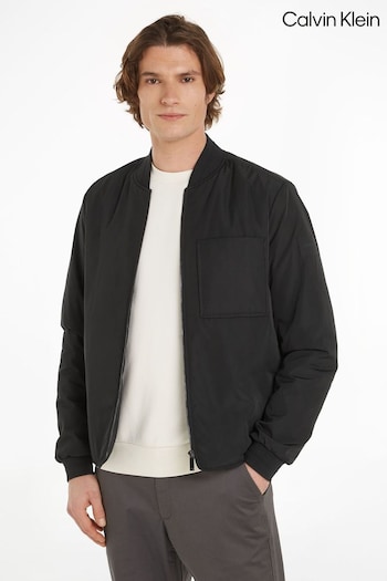 Calvin Klein Lightweight Bomber Black Jacket (N27855) | £200