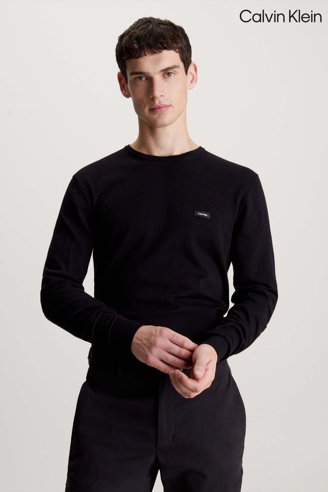 Black calvin klein jumper mens top