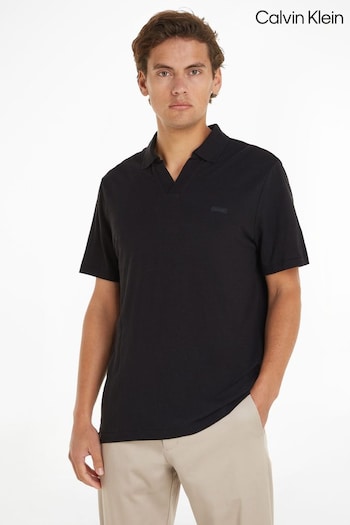 Calvin Klein V-Neck Open Collar Polo Shirt (N27912) | £90
