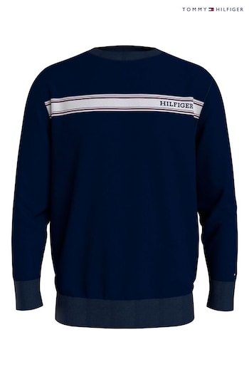 Tommy compens Hilfiger Blue Track Sweater Top (N27961) | £75
