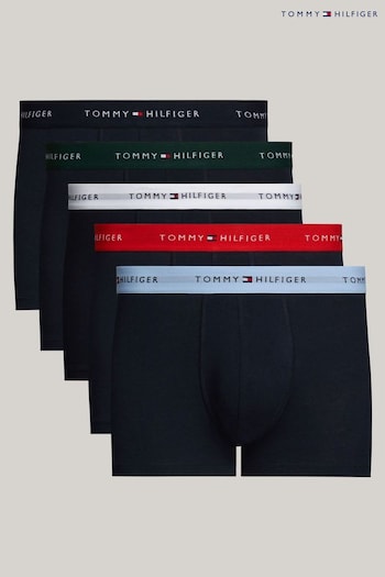 Tommy leather Hilfiger Blue Trunks 5 Pack (N27968) | £60