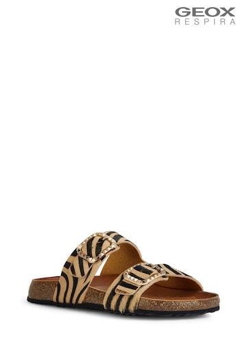 Geox D New Brionia Brown blazer Sandals (N28022) | £110