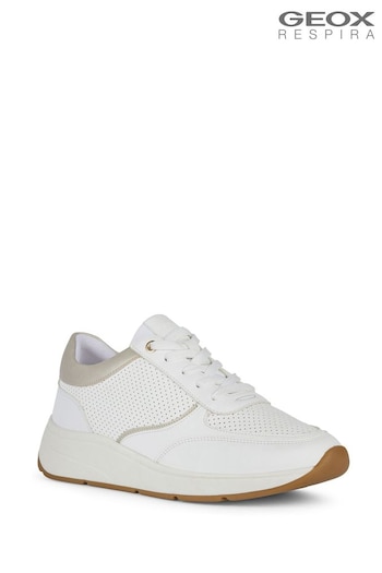 Geox D Cristael White Sneakers (N28026) | £100