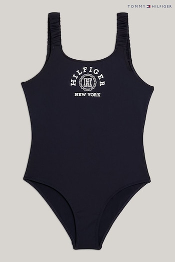 Tommy Turnlock Hilfiger Blue One Piece Swimsuit (N28041) | £50