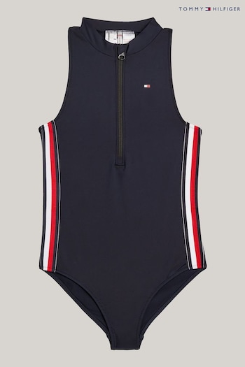 Tommy Leggings Hilfiger Blue Rashguard One Piece Swimsuit (N28072) | £55
